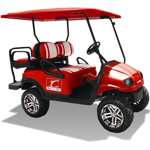 Red Corporate Golf Cart