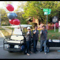 Company Golf Cart with Balloons