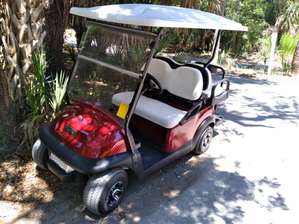 Remanufactured Club Car Precedent Candy Apple Red 4 Passenger