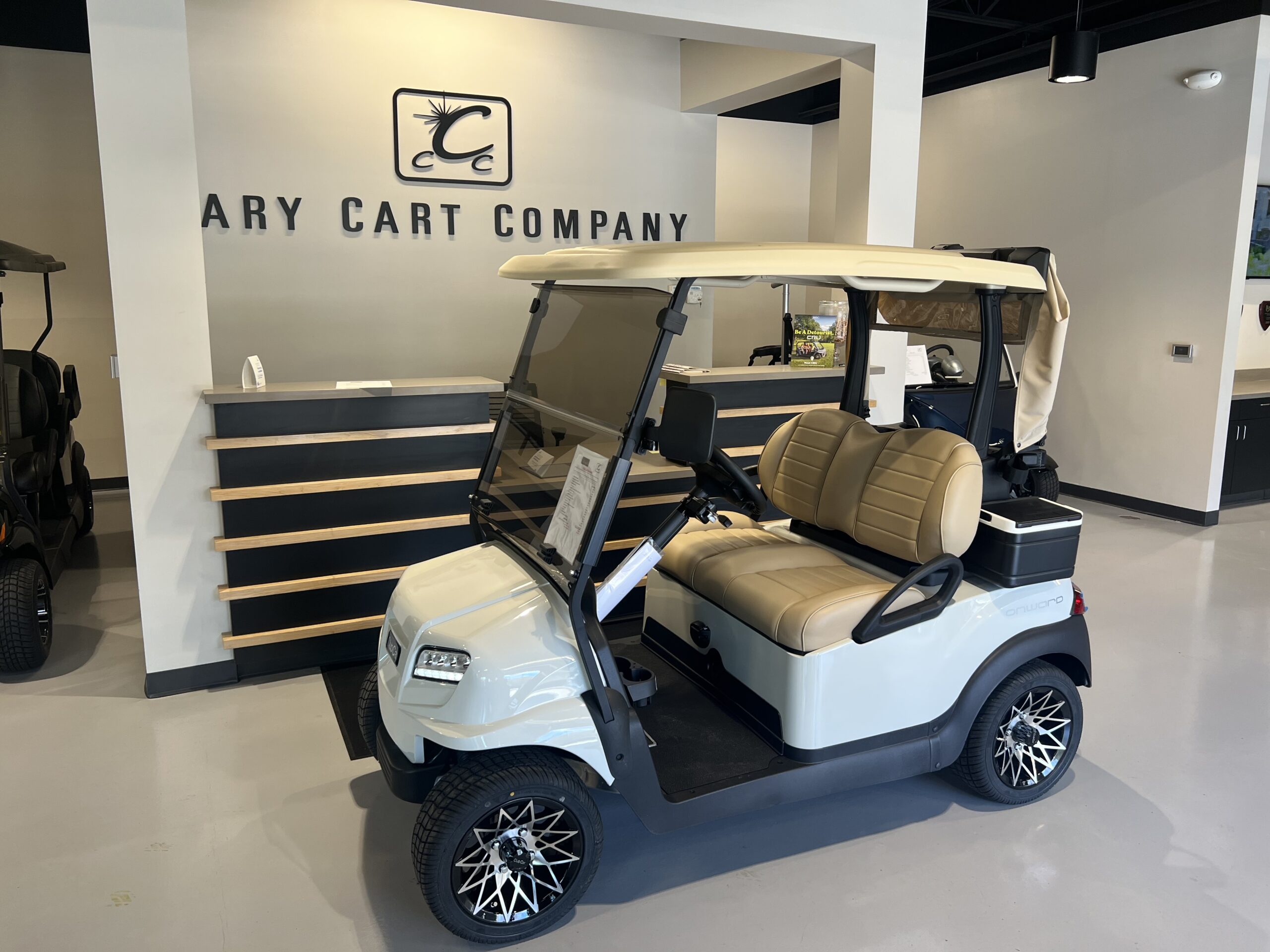 Metallic Glacier White Club Car Onward 2 Pass