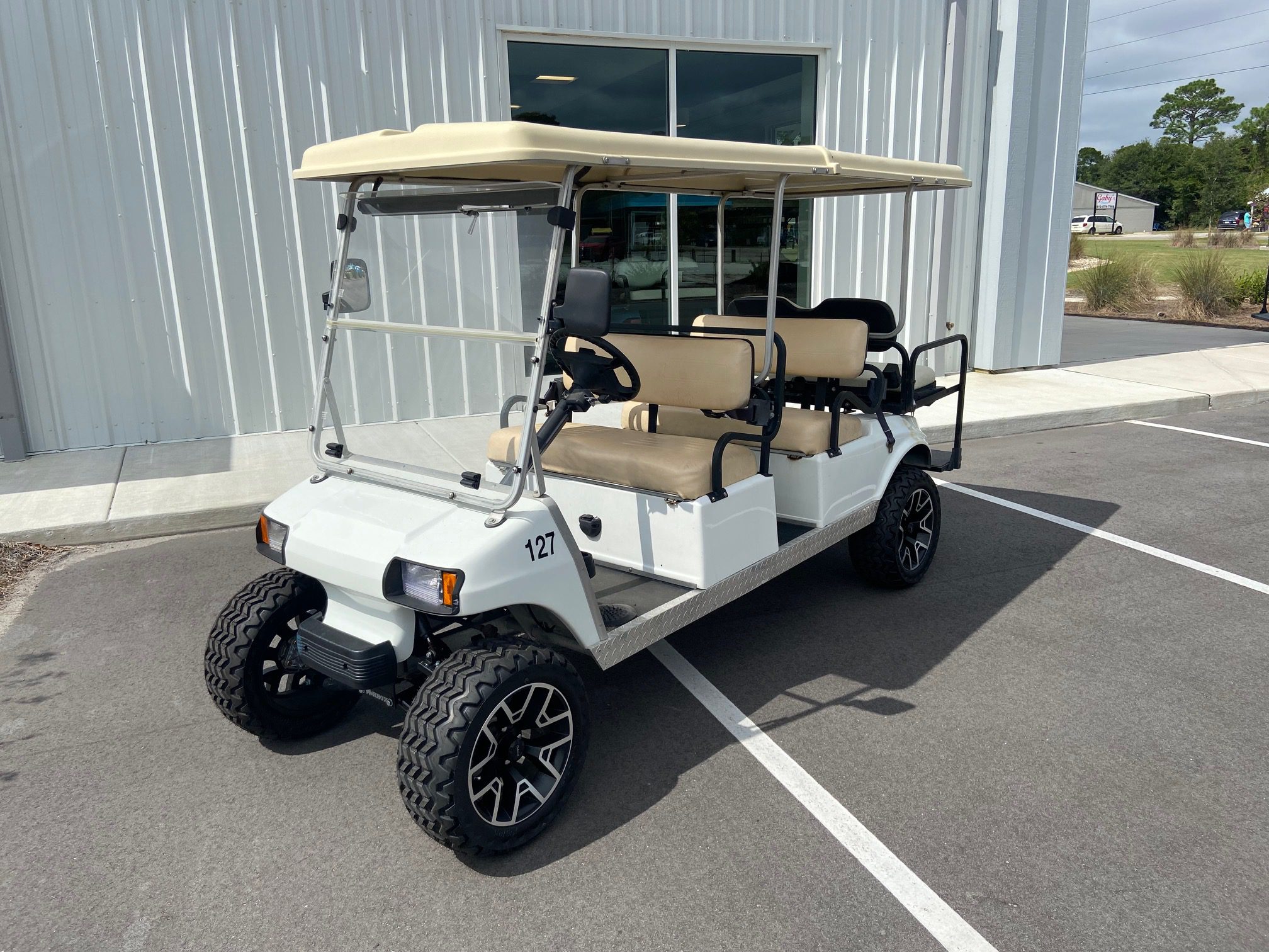 White Club Car DS Lifted