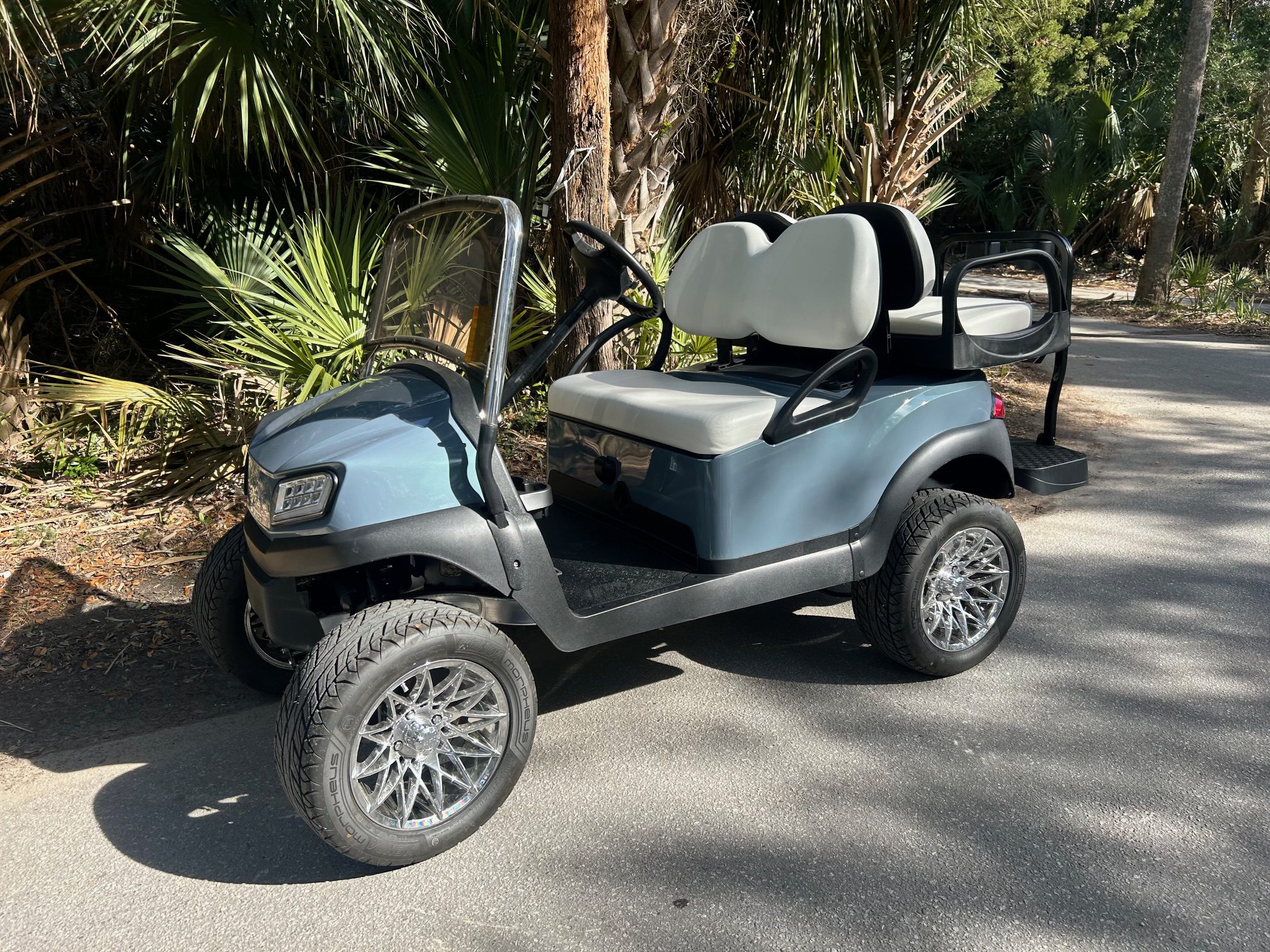 Pearl Mist Gray Club Car Lifted Convertible