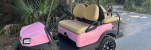 Pink Club Car Tempo Lifted