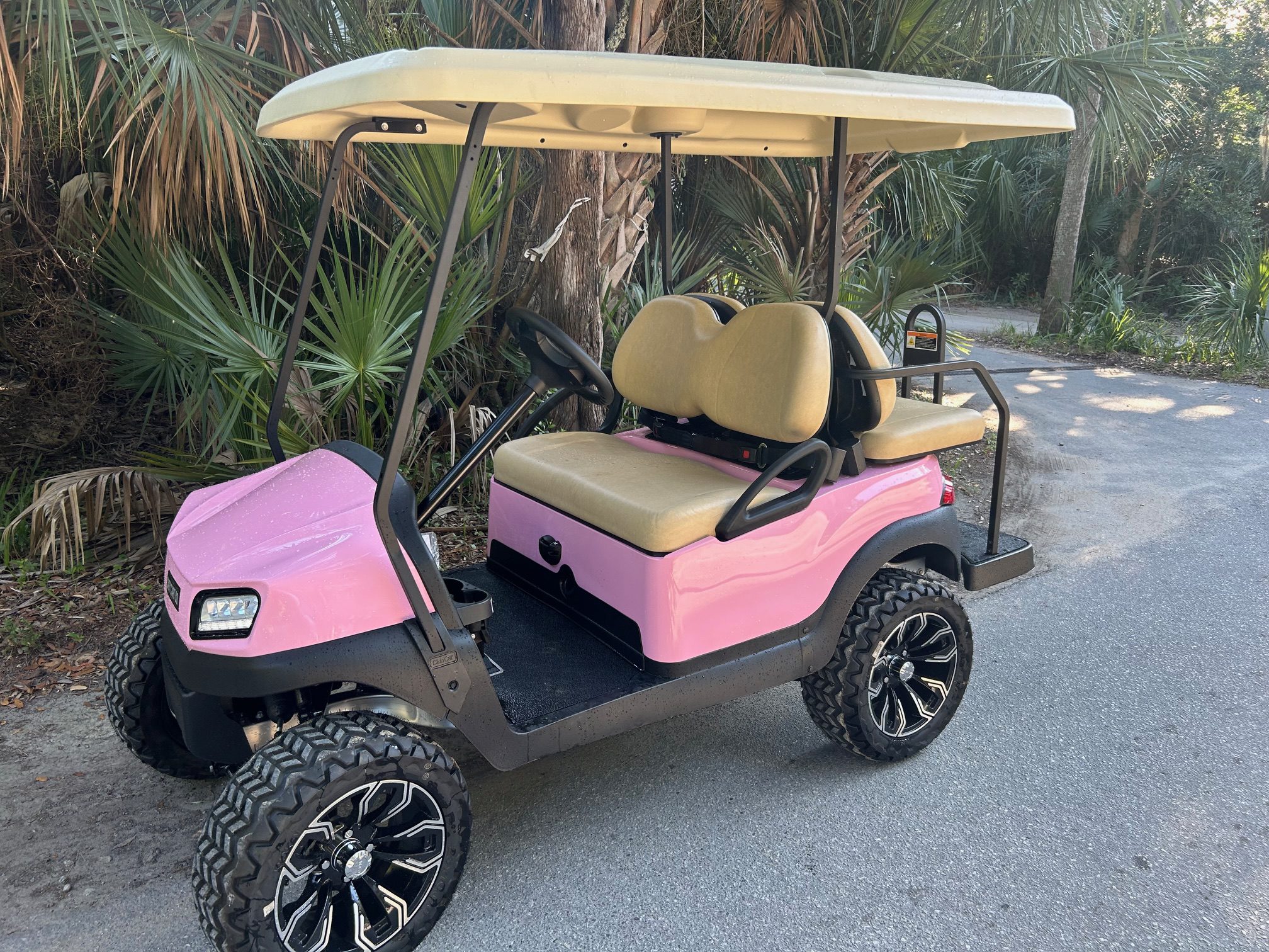 Pink Club Car Tempo Lifted