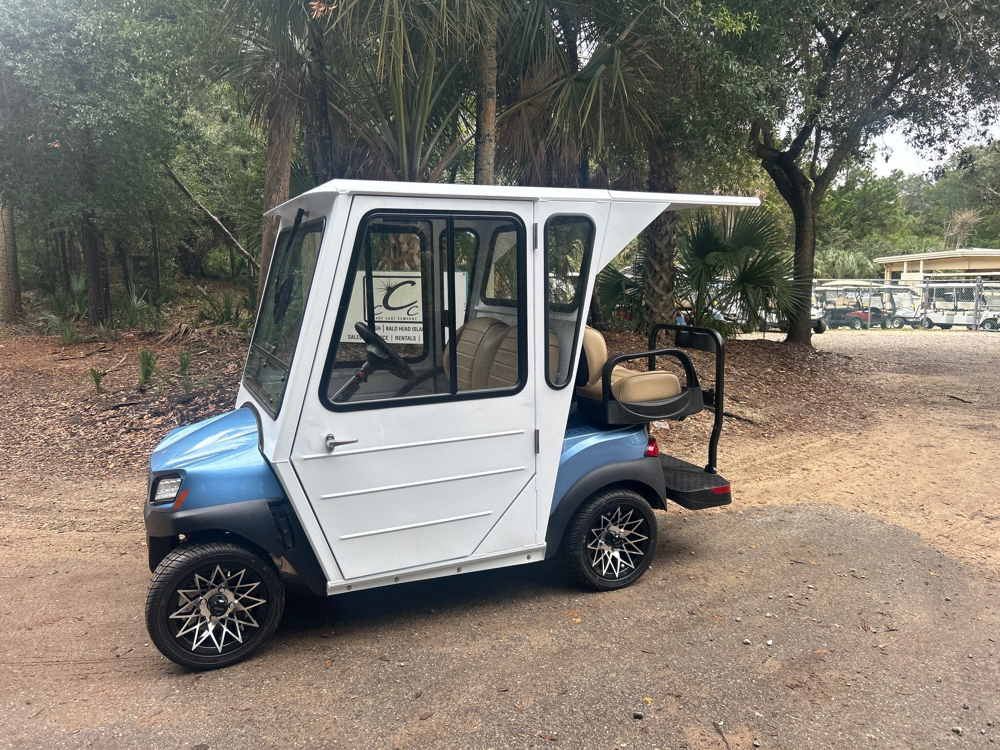 Ice Blue Club Car Tempo Cab Cart