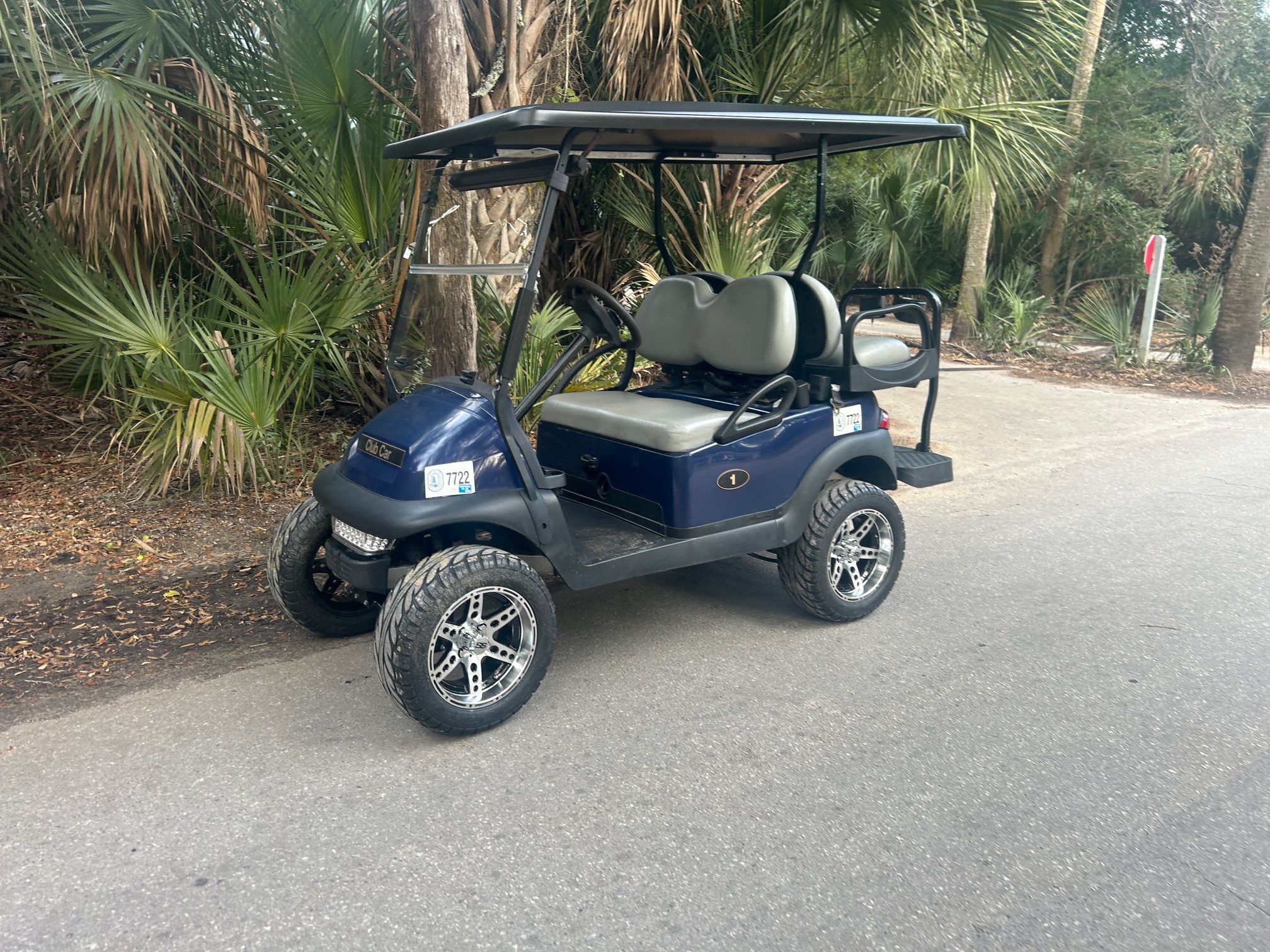 Blue Club Car Precedent Lifted