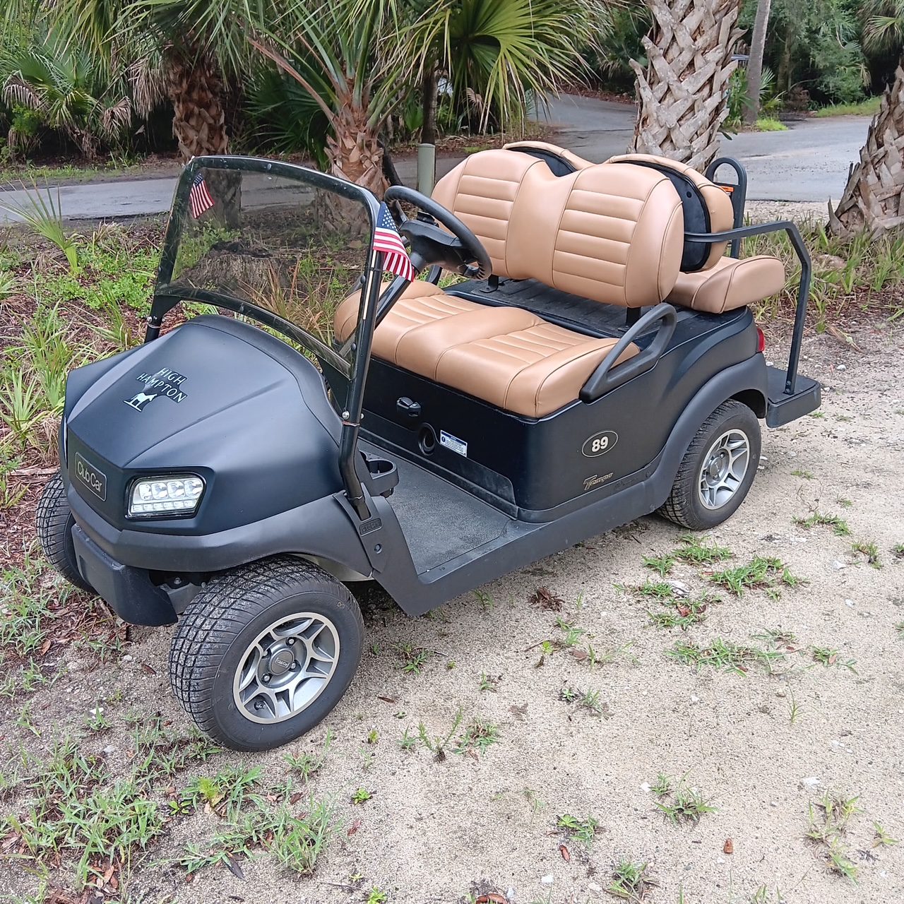 Matte Black Club Car Tempo Convertible