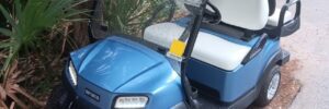 Metallic Ice Blue Club Car Tempo