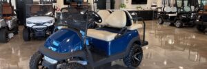 Blue Club Car Precedent Lifted Convertible