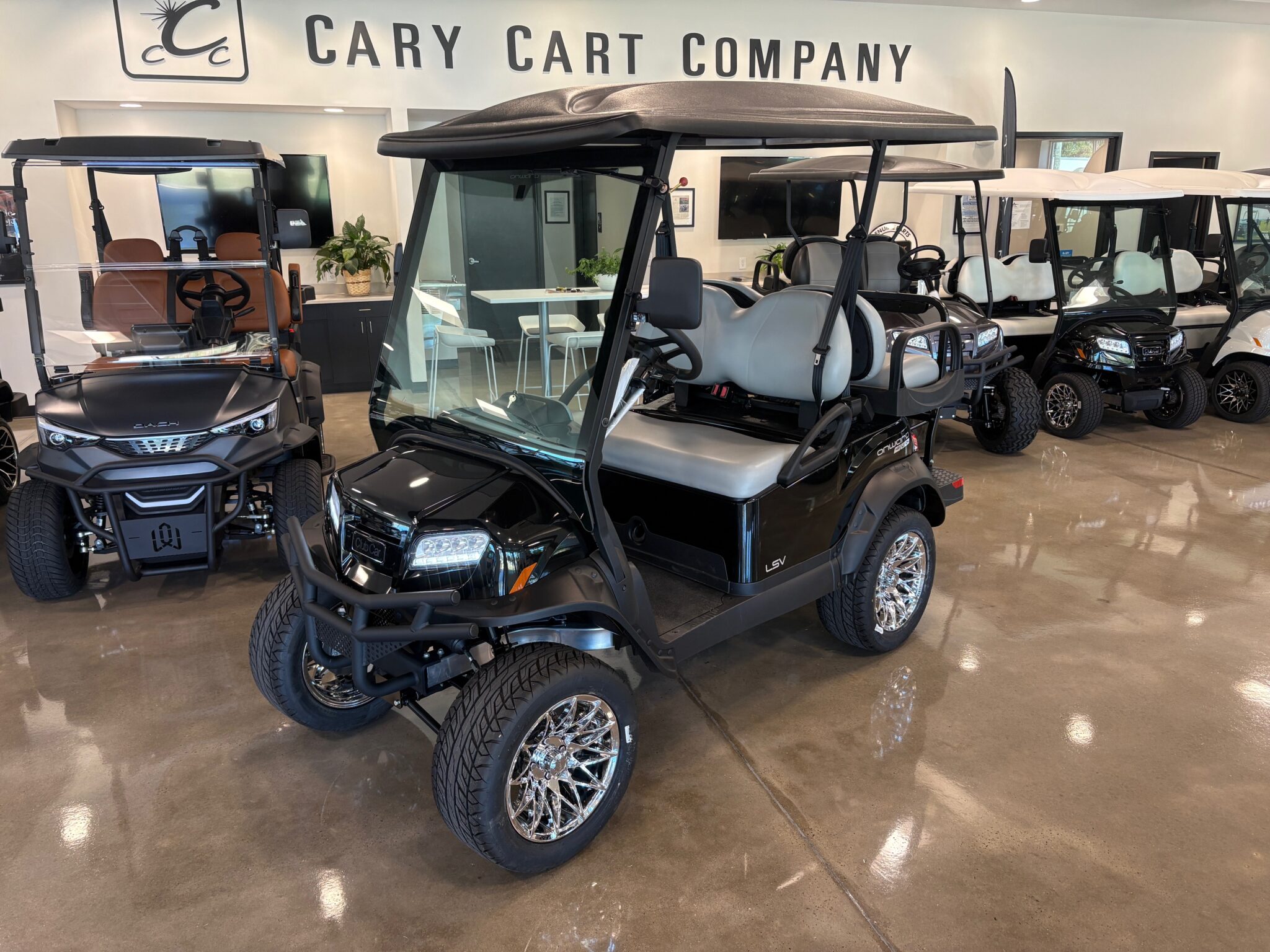 Metallic Tuxedo Black Club Car Onward Lifted LSV