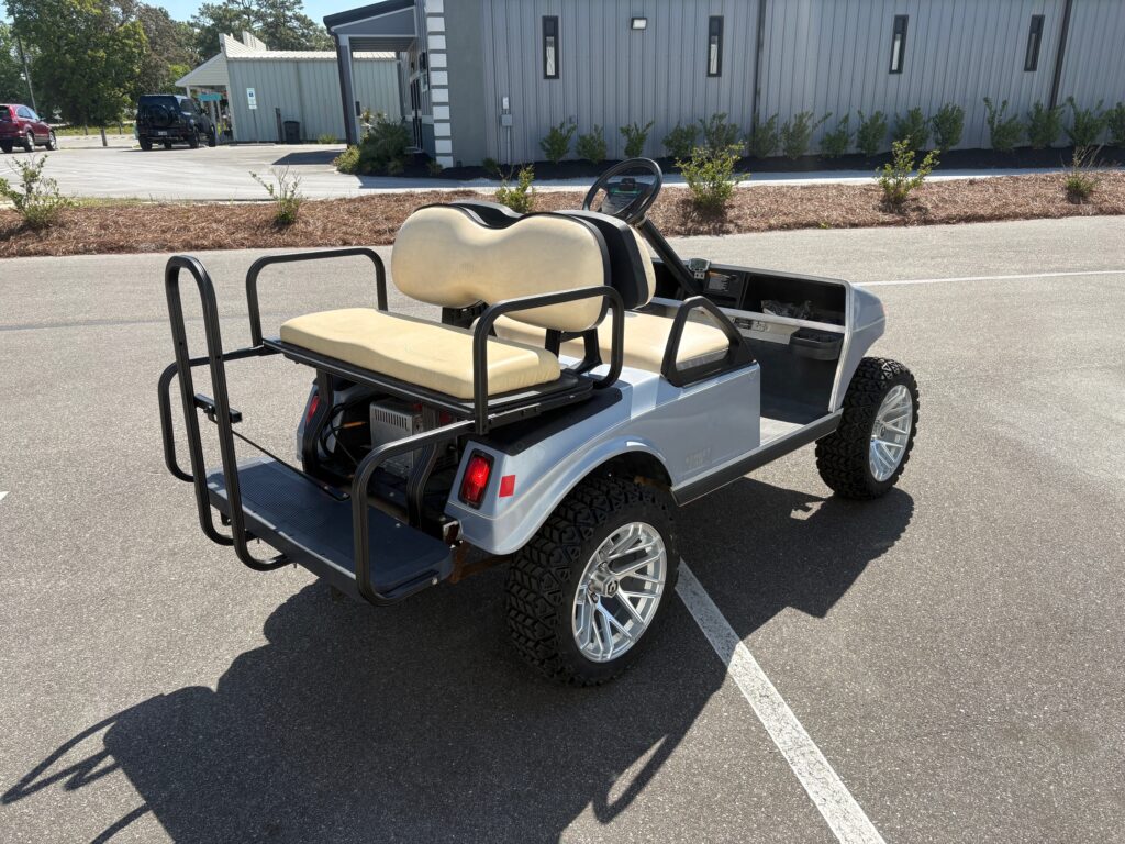 Silver Club Car DS Lifted Convertible Rear