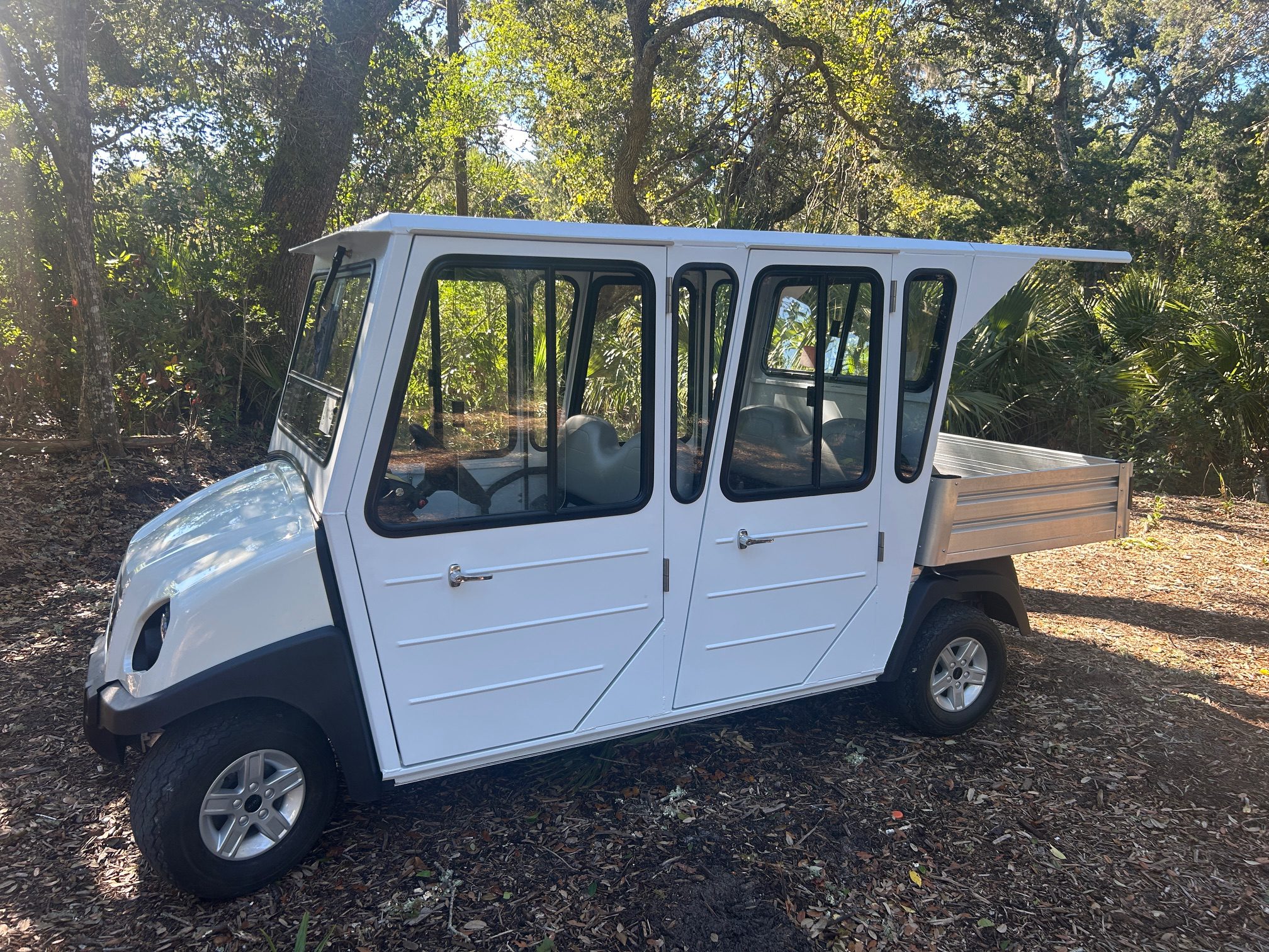 White Club Car Transporter