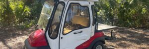 Red Club Car Precedent Cab Cart