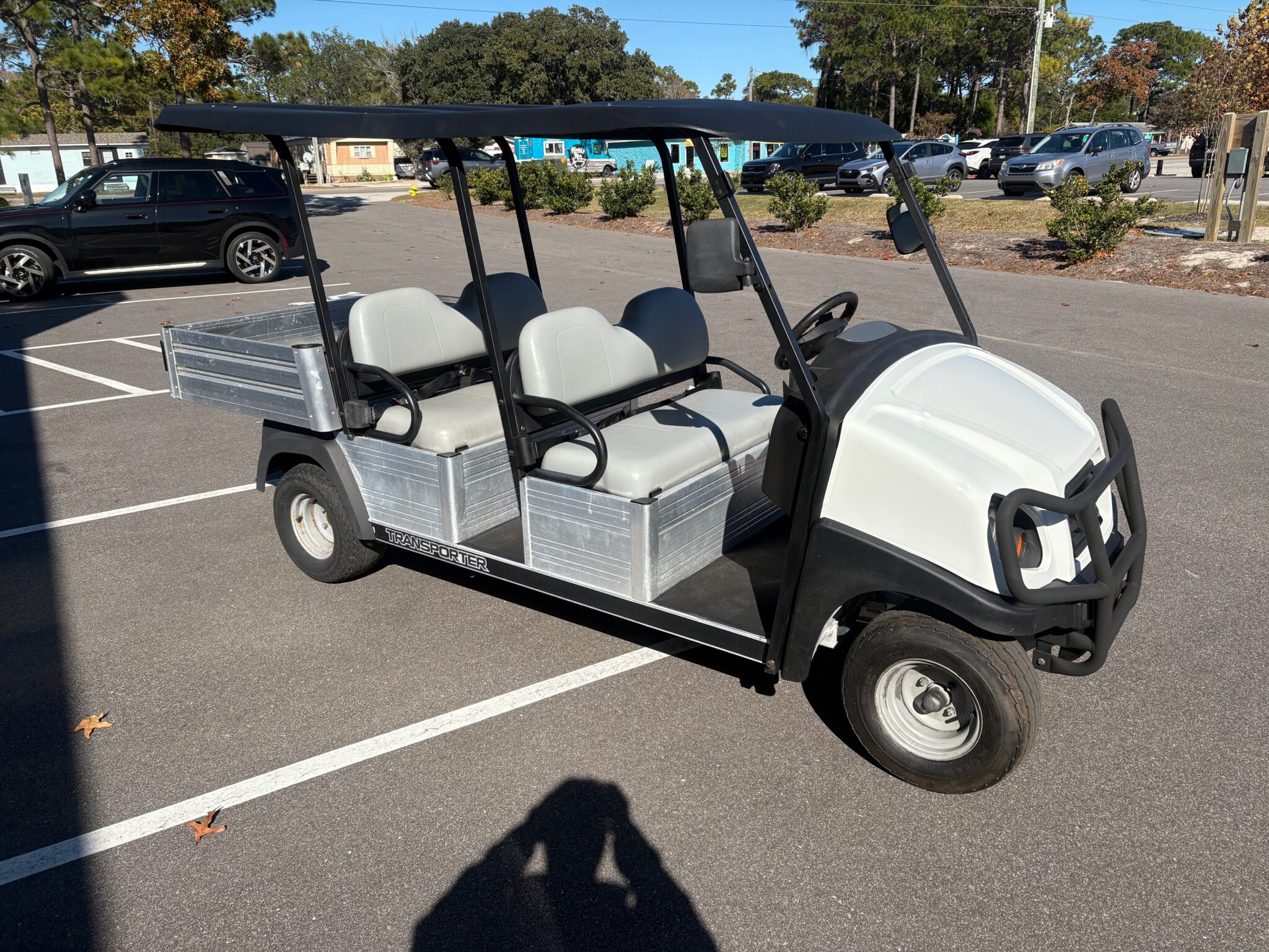 White Club Car Transporter