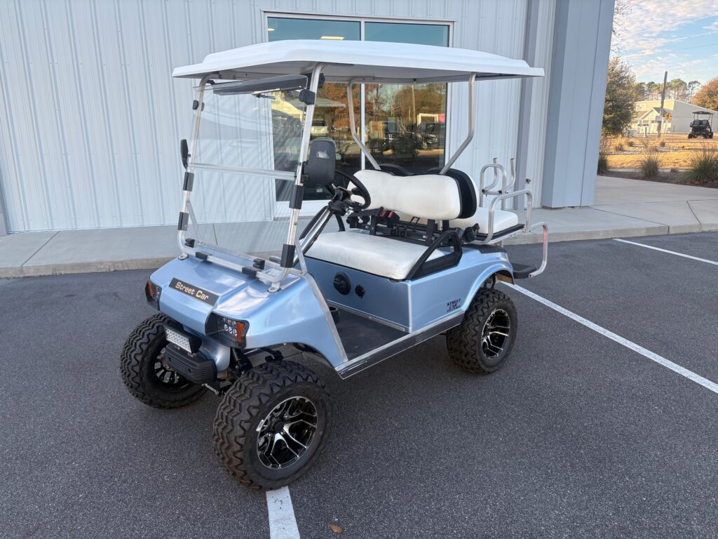 Light Blue Lifted Club Car DS