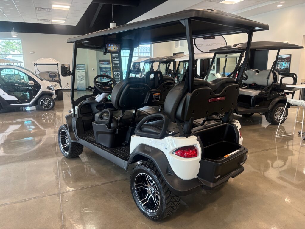 Metallic Glacier White Club Car Onward 4 Forward LSV Back