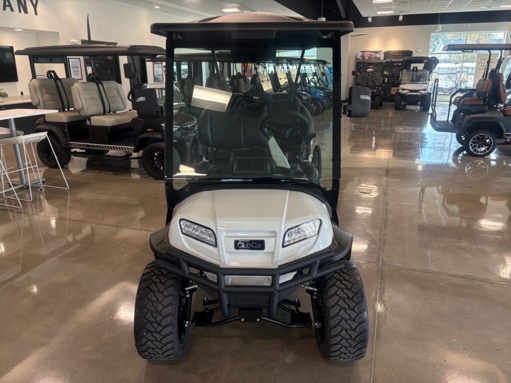 Metallic Glacier White Club Car Onward 4 Forward Front