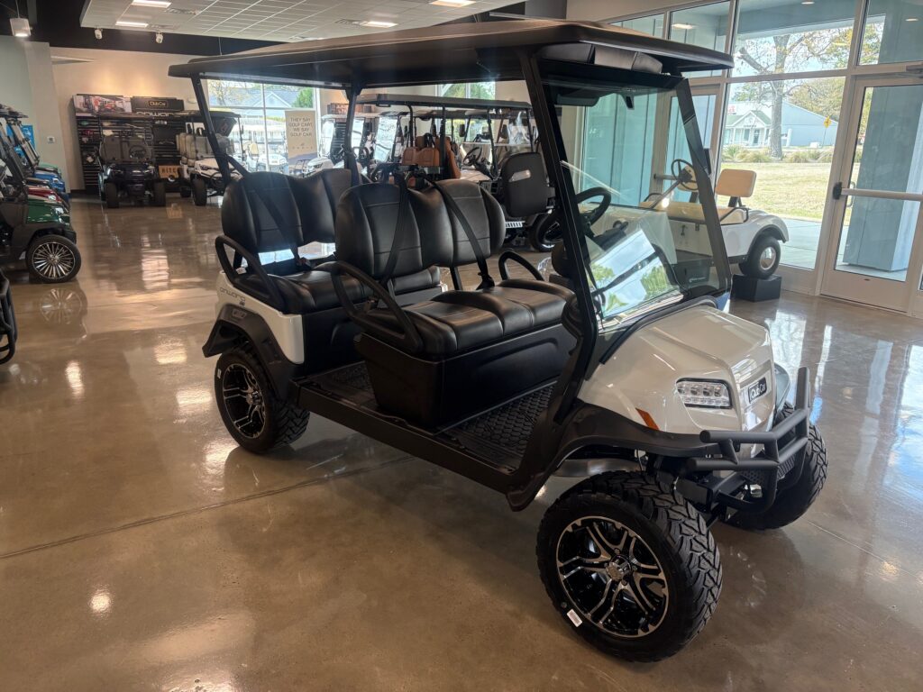 Metallic Glacier White Club Car Onward 4 Foward Side