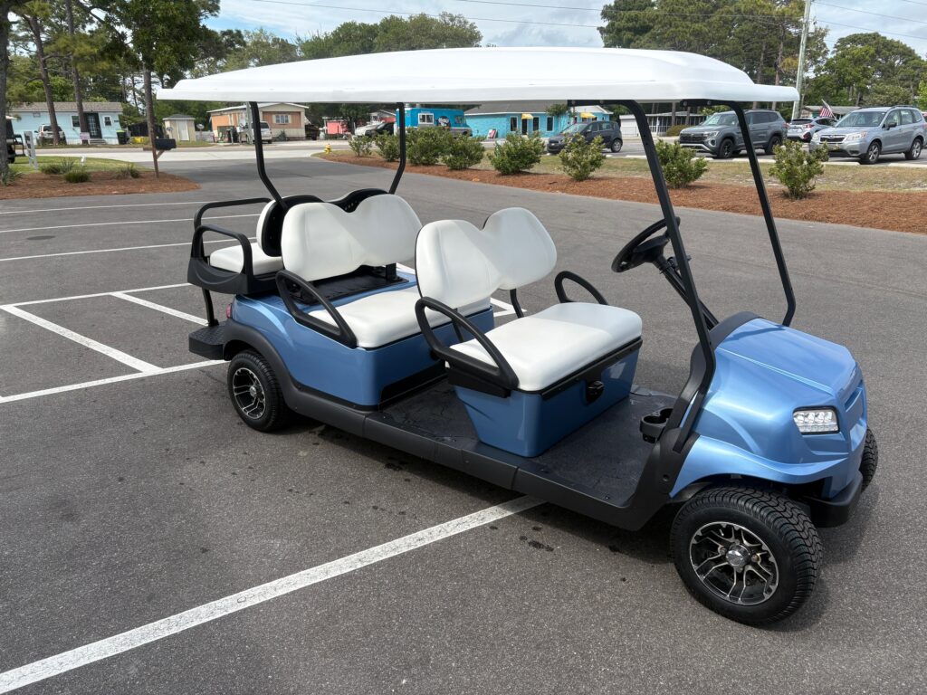 Metallic Ice Blue Club Car Onward side