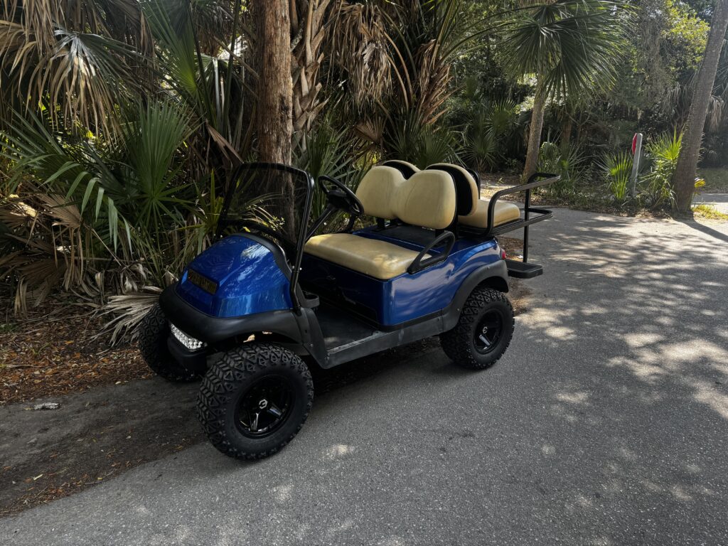 Blue Pearl Club Car Precedent Lifted Convertible