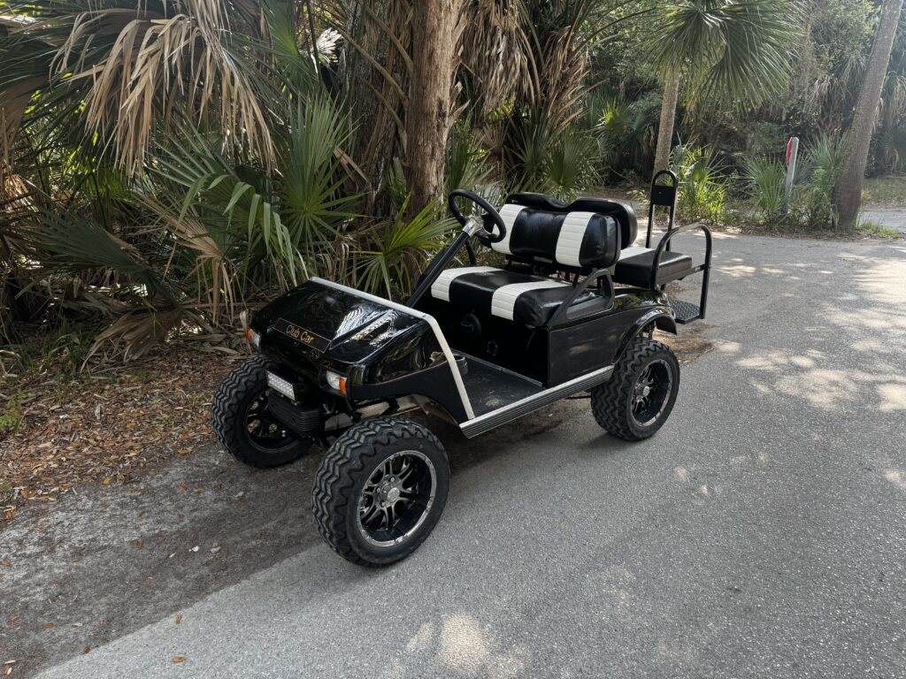 Black Club Car DS Lifted Convertible