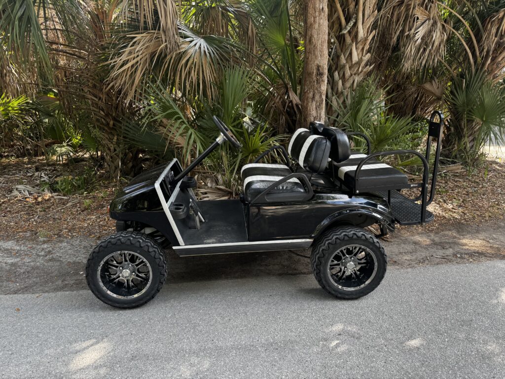 Black Club Car DS Lifted Convertible Side