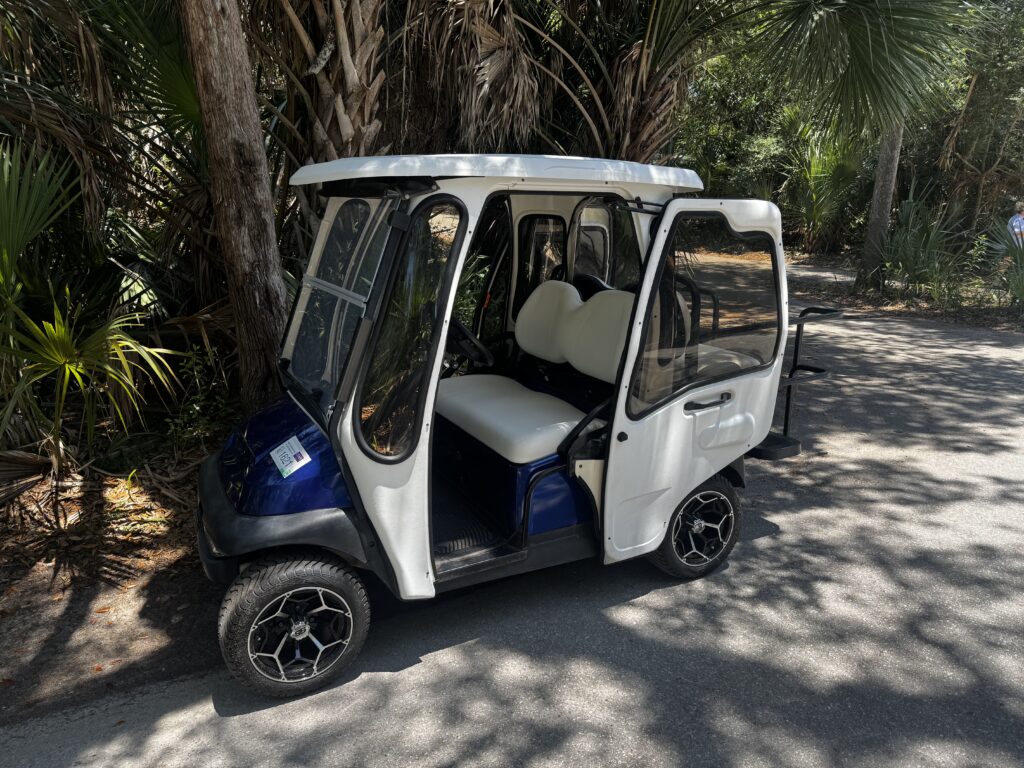 Blue Club Car Precedent Cab Cart