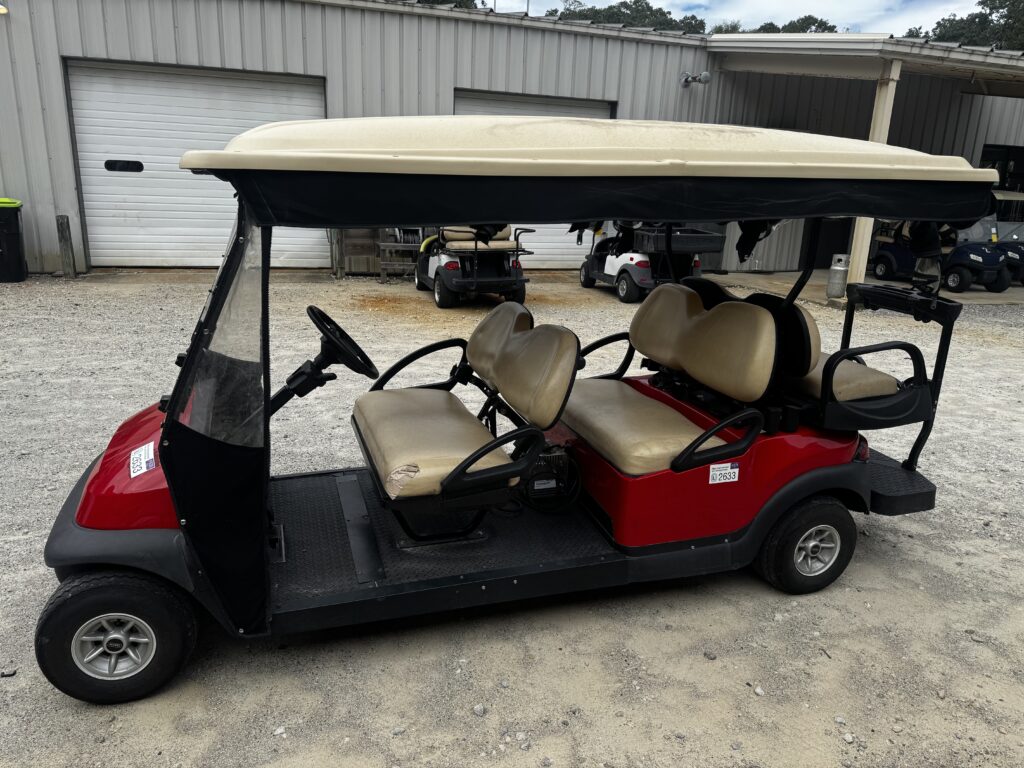 Red Club Car Precedent 6 Pass Side
