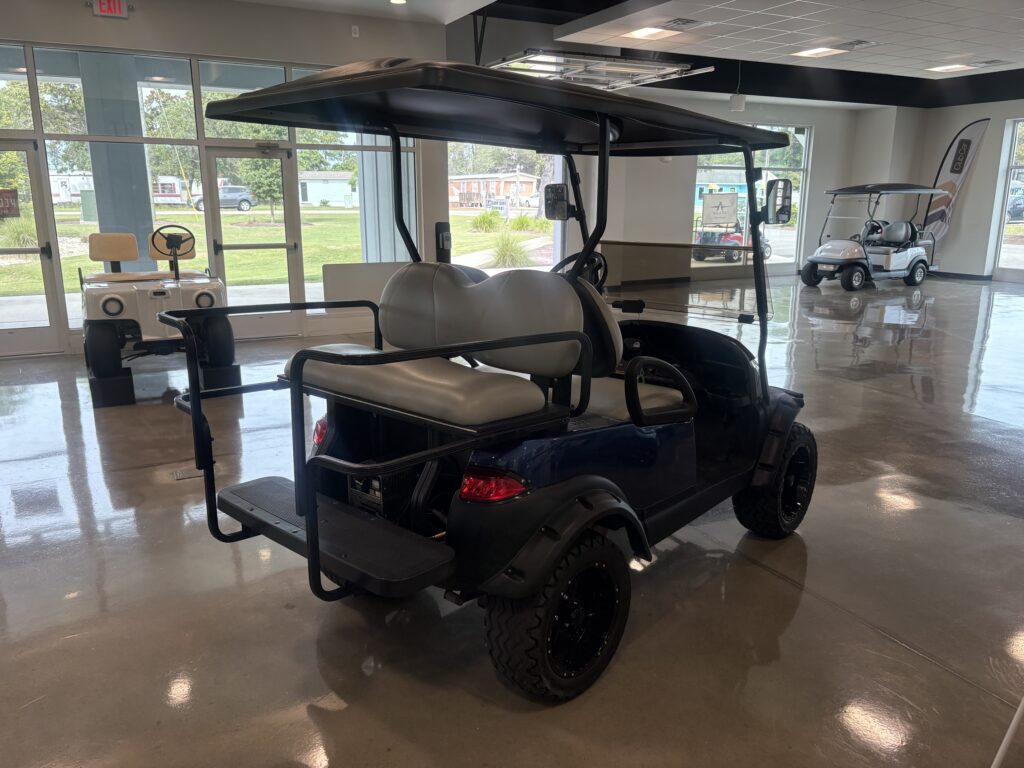 Blue Club Car Precedent Lifted Rear