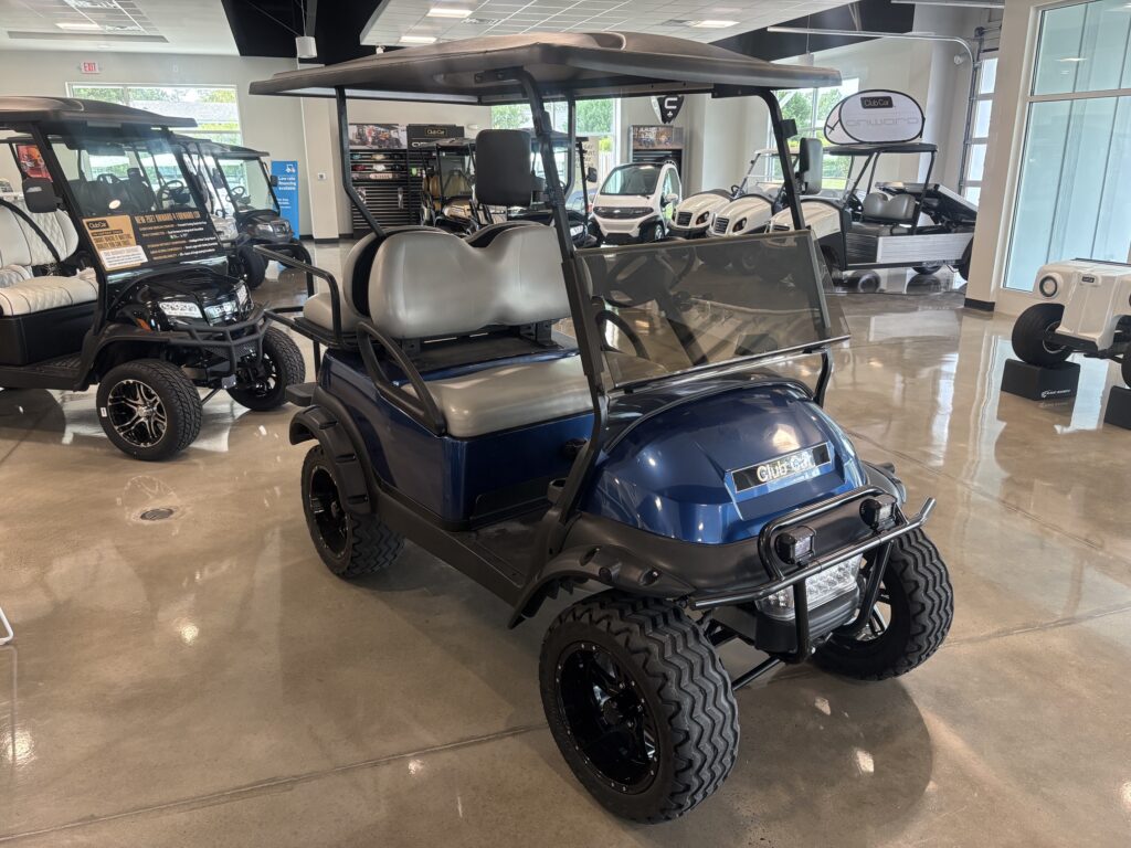 Blue Club Car Precedent Lifted Side